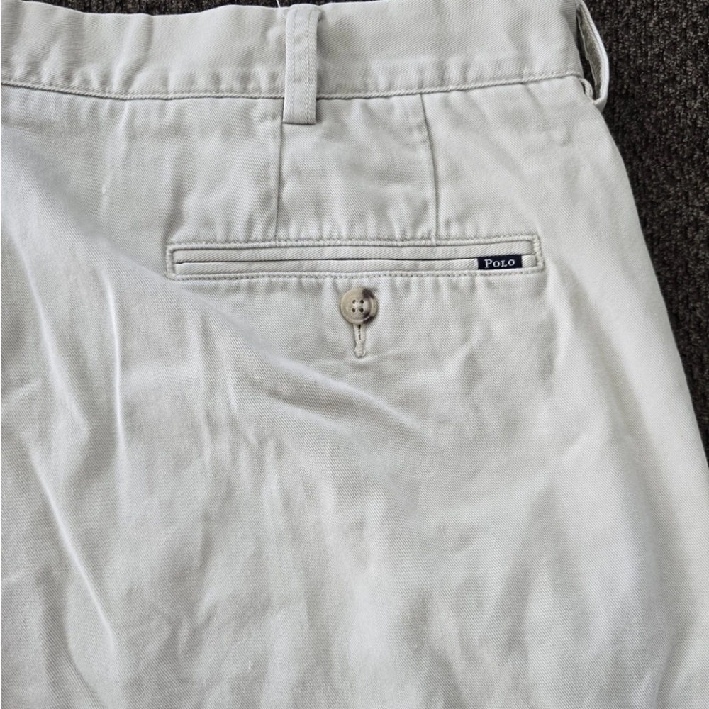 Polo Ralph Lauren Shorts Men's Size 38 Beige Chino Stretch Classic Fit - Picture 12 of 12